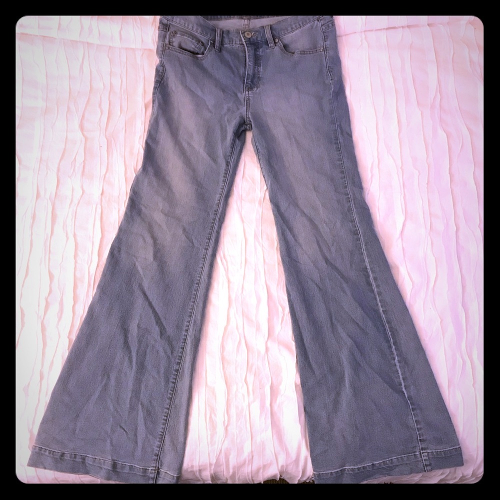 Free People high waisted retro flare jeans